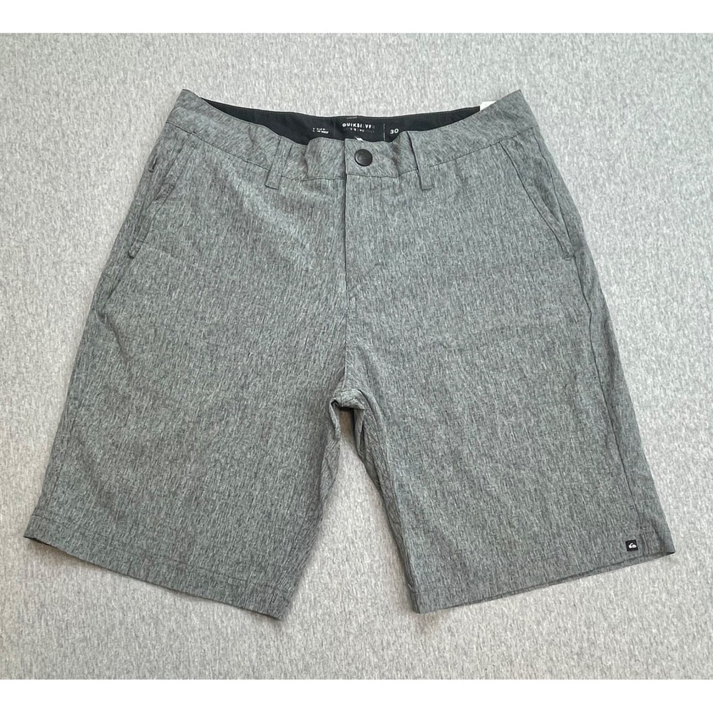 Quicksilver Shorts Mens 30 Gray Performance Stretch Amphibian 9" Inseam